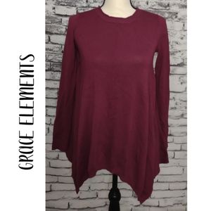 Handkerchief hem sweater